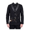 Vintage Goth Steampunk Jacket Men Black Gothic black jacket (2025)